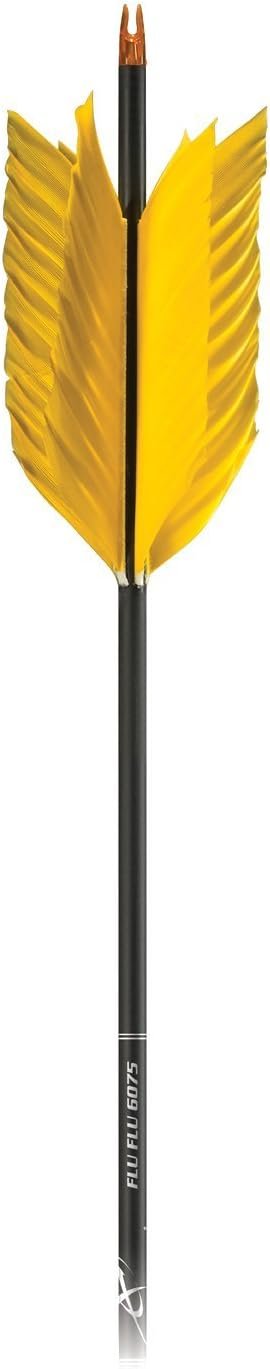 Flu Fletched Carbon Arrow with Six 4" Full Feathers
