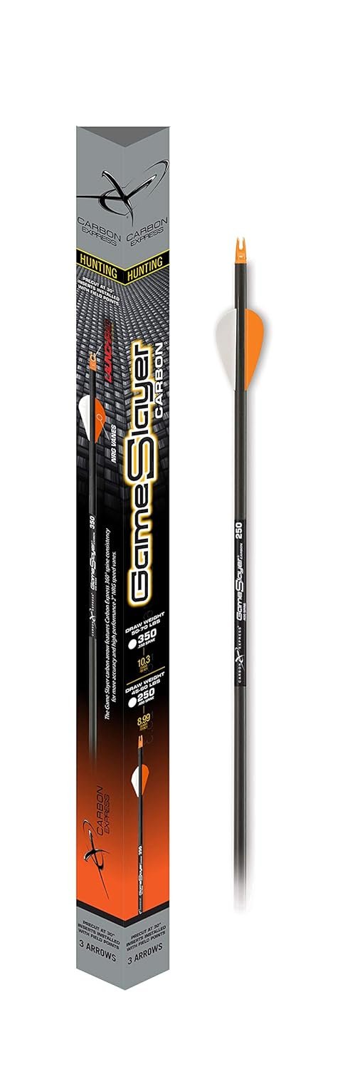 Gameslayer Fletched Carbon Arrows with 2" Nrg Speed Vane